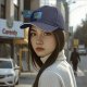 Black Baseball Cap With Underwater Pac-Man Graphic Print