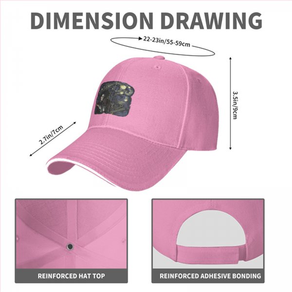 Black Baseball Cap With Starry Night Edward Scissorhands Art Print