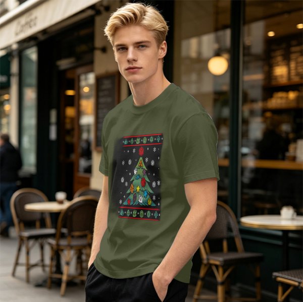Ugly Christmas Tree Dice Board Game Themed T-Shirt