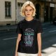 Olive graphic t-shirt with raccoons and 'Bring Us All The Trash' text