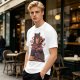 Olive T-Shirt With A Bear Holding A Campfire Mug Design