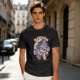 Olive T-Shirt with Black Magic Coffee Wizard Cat Graphic