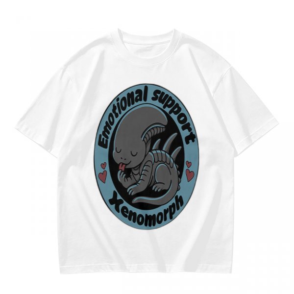 Emotional Support Xenomorph Cute Graphic T-Shirt