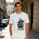Olive T-Shirt with Black Cat Wizard 'Master of the Dork Arts' Print