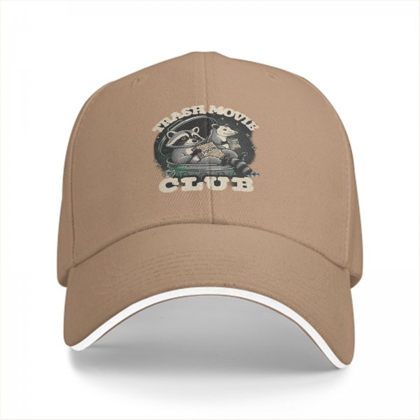 Trash Movie Club Raccoon and Opossum Graphic Baseball Cap