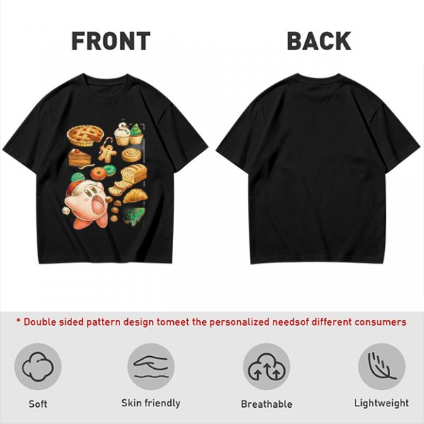 Kirby Christmas Pastry Graphic Tee For Holiday Food Lovers