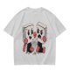 Olive T-Shirt With Retro Cartoon Fighting Ice Cubes Graphic