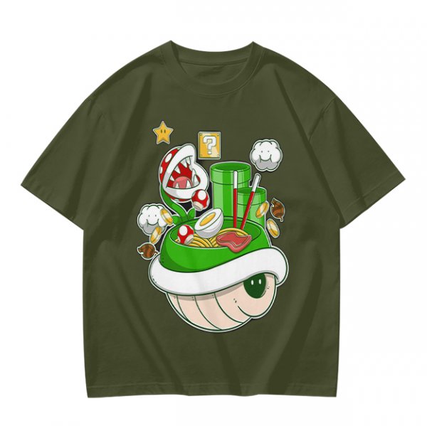 Super Mario Themed Ramen Graphic T-Shirt