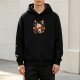 Black Hoodie With D20 Nat 1 Skull Fantasy Art Print