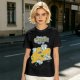 Olive graphic t-shirt with 'Relax and Cheese the Day' and mice on cheese
