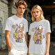Olive T-Shirt With Cute Dog Chef Cooking Waffles Graphic