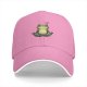 Black baseball cap with meditating frog graphic