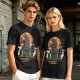 Godzilla Eating Ramen Sunset City Graphic T-Shirt