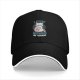 Black baseball cap with 'I Exist Without My Consent' grumpy cat print