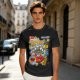 Olive t-shirt with Lego-style Brix cereal graphic print