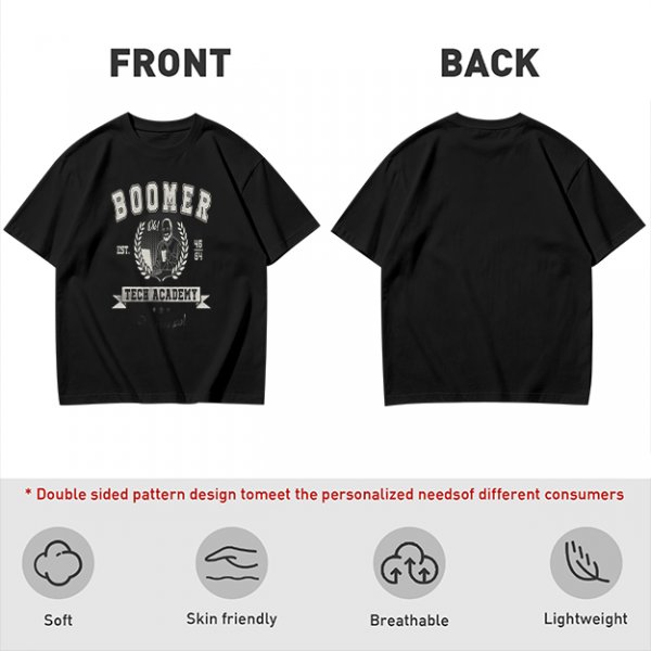 Olive Graphic T-Shirt With Boomer Tech Academy Print