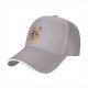 Black Baseball Cap With Tattooed Samurai Cat Holding Katana