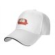 Black baseball cap with cute ghost unicorns sitting on red couch print