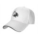 Black Baseball Cap With Yin Yang Cats Graphic Design