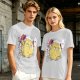 Oversized Olive T-Shirt with Saitama 'OK' Anime Graphic Print