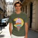 Olive T-Shirt With Melting Ice Cream Ghost Graphic Design