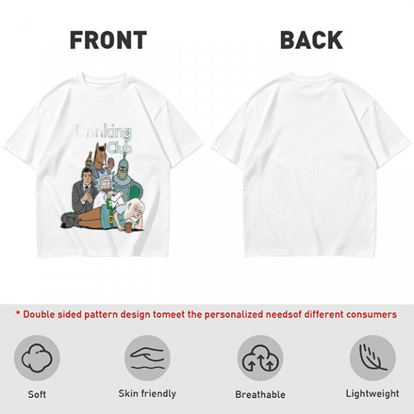 Olive T-Shirt Featuring 'king Club' and Animated Characters Print