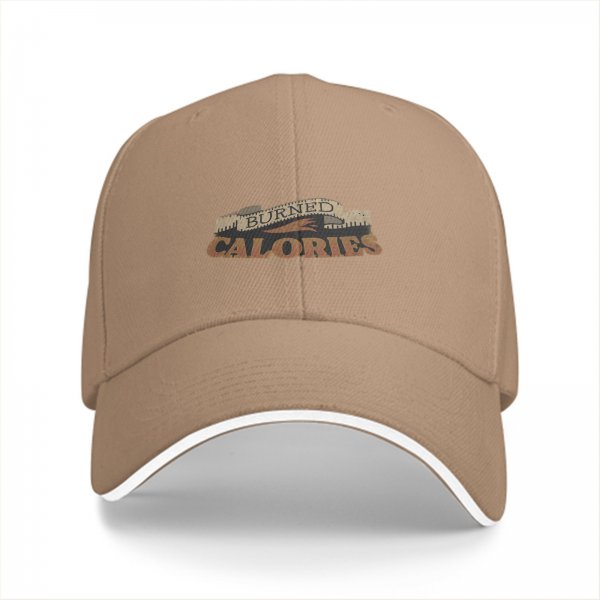 Black Baseball Cap With Burned Calories Graphic Print