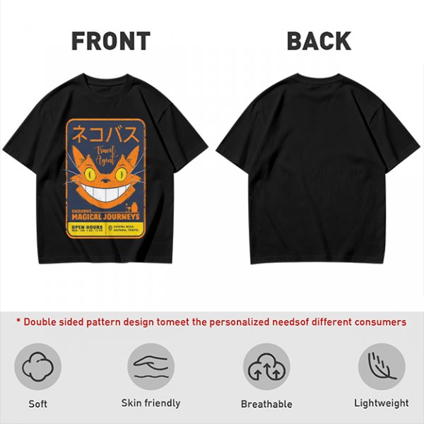 Magical Cat Bus Travel Agent Graphic T-Shirt Design