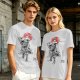 Olive T-shirt with Samurai Swordsman and Red Sun Print