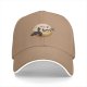 Black baseball cap with witch on broom silhouette against moon and birds