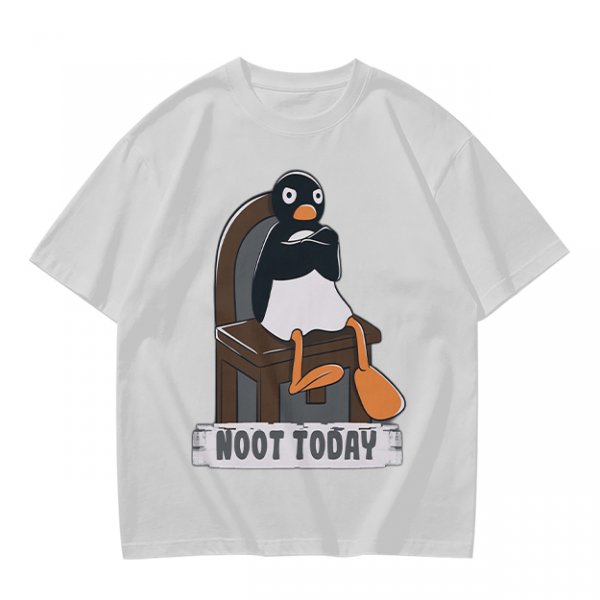 Olive T-shirt with Pingu Penguin 'Noot Today' Graphic Print