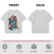 Olive T-Shirt With Girls On A Teal Tiger Graphic Print
