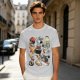 Olive T-Shirt With Cute Sushi Cat Illustrations