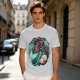 Olive T-Shirt With Mermaid And Seashell Graphic Print