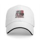 Black baseball cap with a tired raccoon office worker graphic