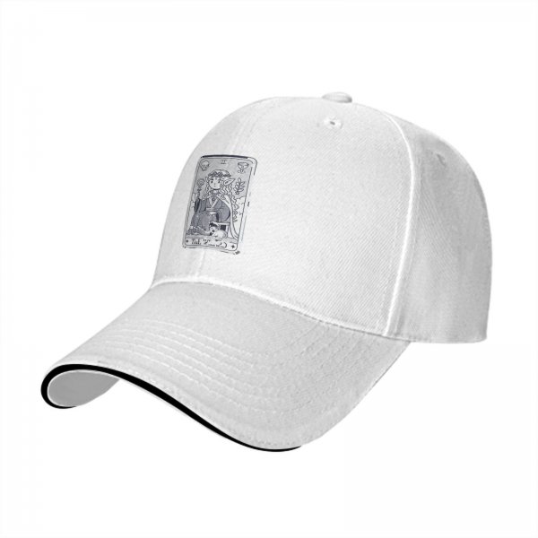 Black baseball cap with elf tarot card graphic