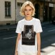 Olive Green T-Shirt With Cat In Armchair Graphic Print