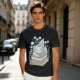 Olive T-Shirt With Stacked Books Teacup Floral Print