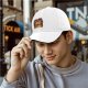 Black Baseball Cap With Mushroom Cloud Explosion Graphic Print
