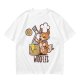 Olive T-Shirt With Cute Dog Chef Cooking Waffles Graphic