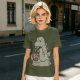 Olive T-Shirt Featuring Godzilla Eating Ramen
