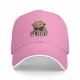 Black baseball cap with cute vampire cat 'too cute to be scary' print