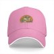Black baseball cap with a cute frog eating spaghetti graphic
