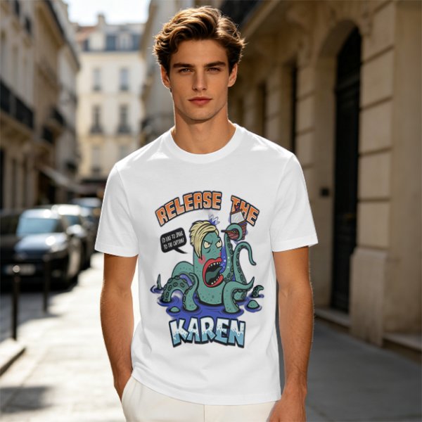 Release The Karen Octopus Graphic T-Shirt