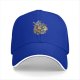 Black Baseball Cap With Floral Wolf Head Artwork Design