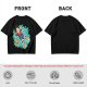 Olive anime t-shirt with Luffy relaxing in water print