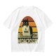 Olive t-shirt with black cat using laptop and Meowcrosoft text
