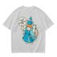 Olive T-Shirt With Fairy Godmother Cat Graphic Print