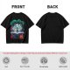 Olive T-shirt with fantasy forest glider rider graphic print