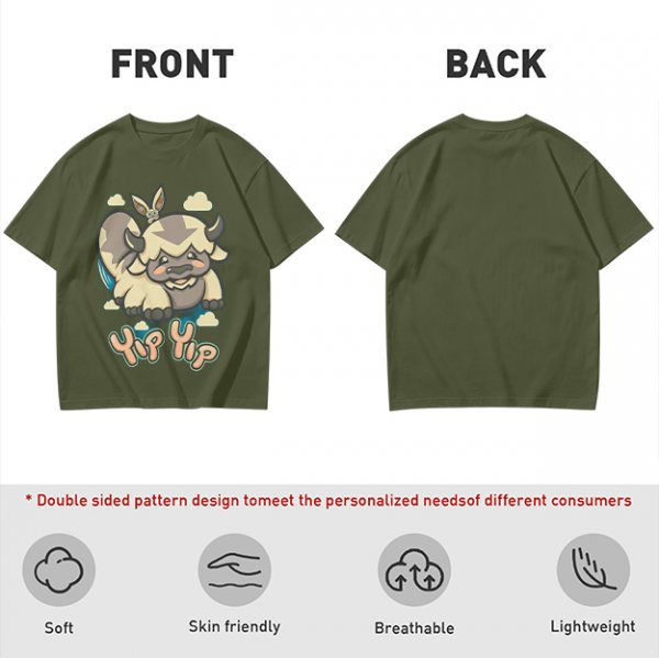 Avatar The Last Airbender Appa Yip Yip Graphic T-Shirt